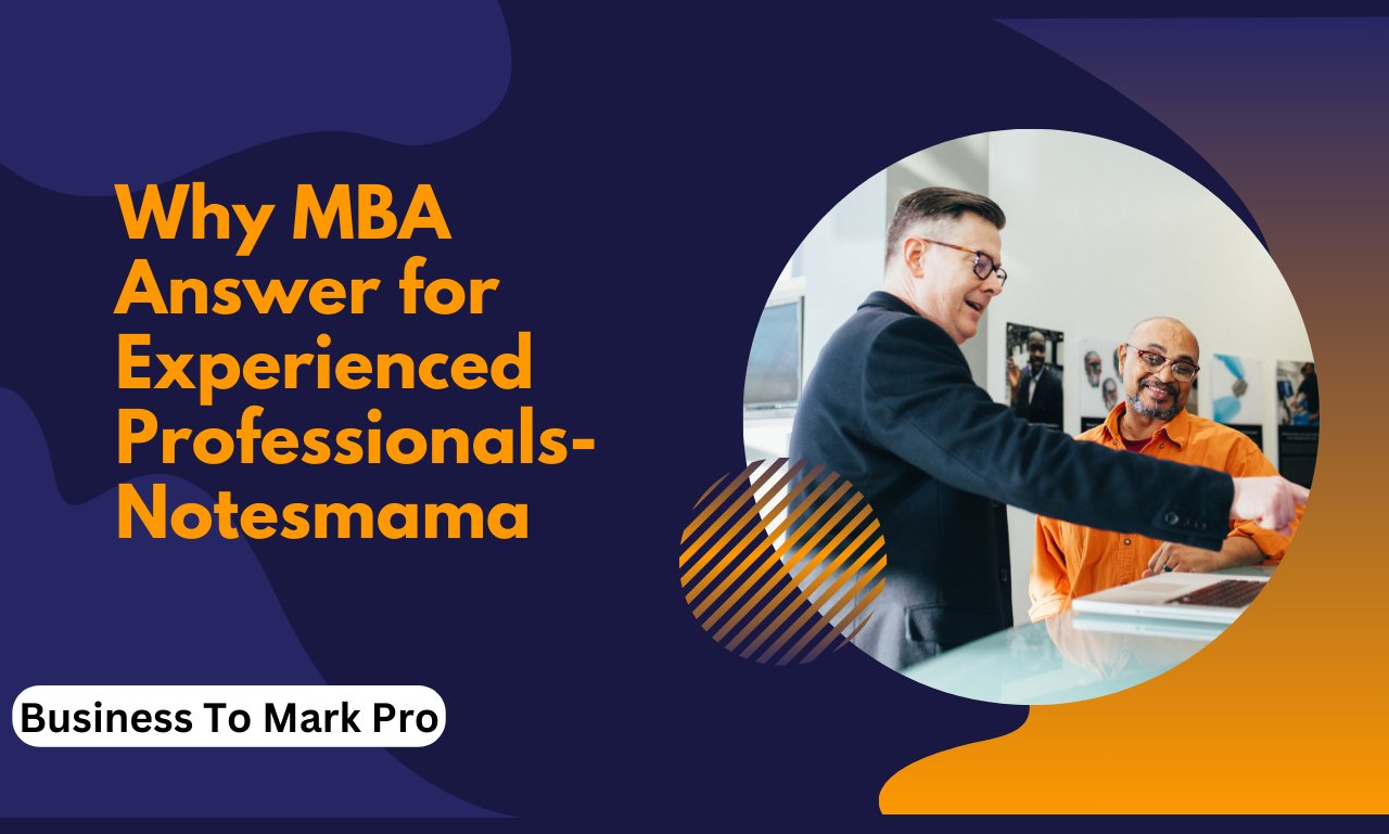 why mba answer for experienced professionals-notesmama