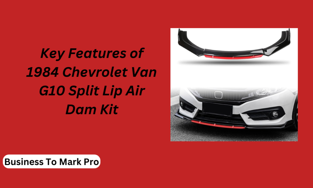 1984 chevrolet van g10 split lip air dam kit
